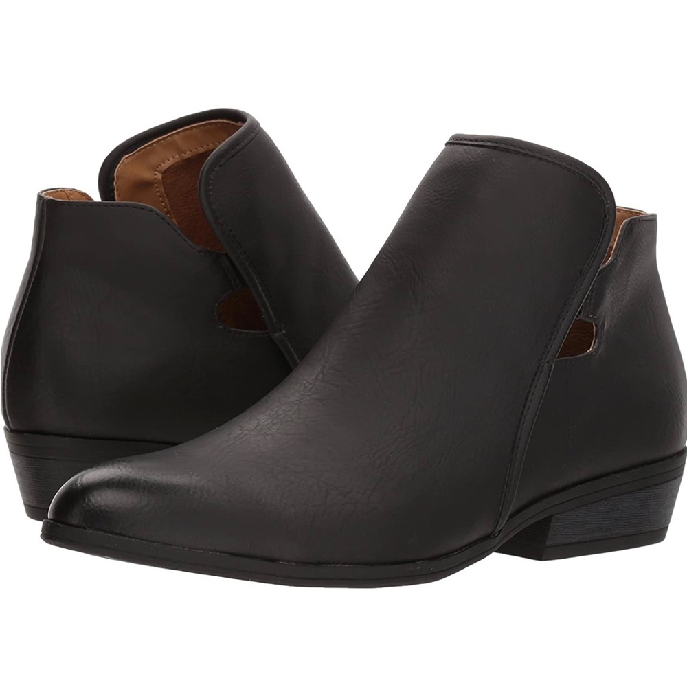 (New) Natural Soul Harvard Black Ankle Boots